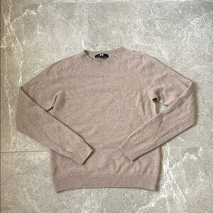 Uniqlo beige cashmere crew neck